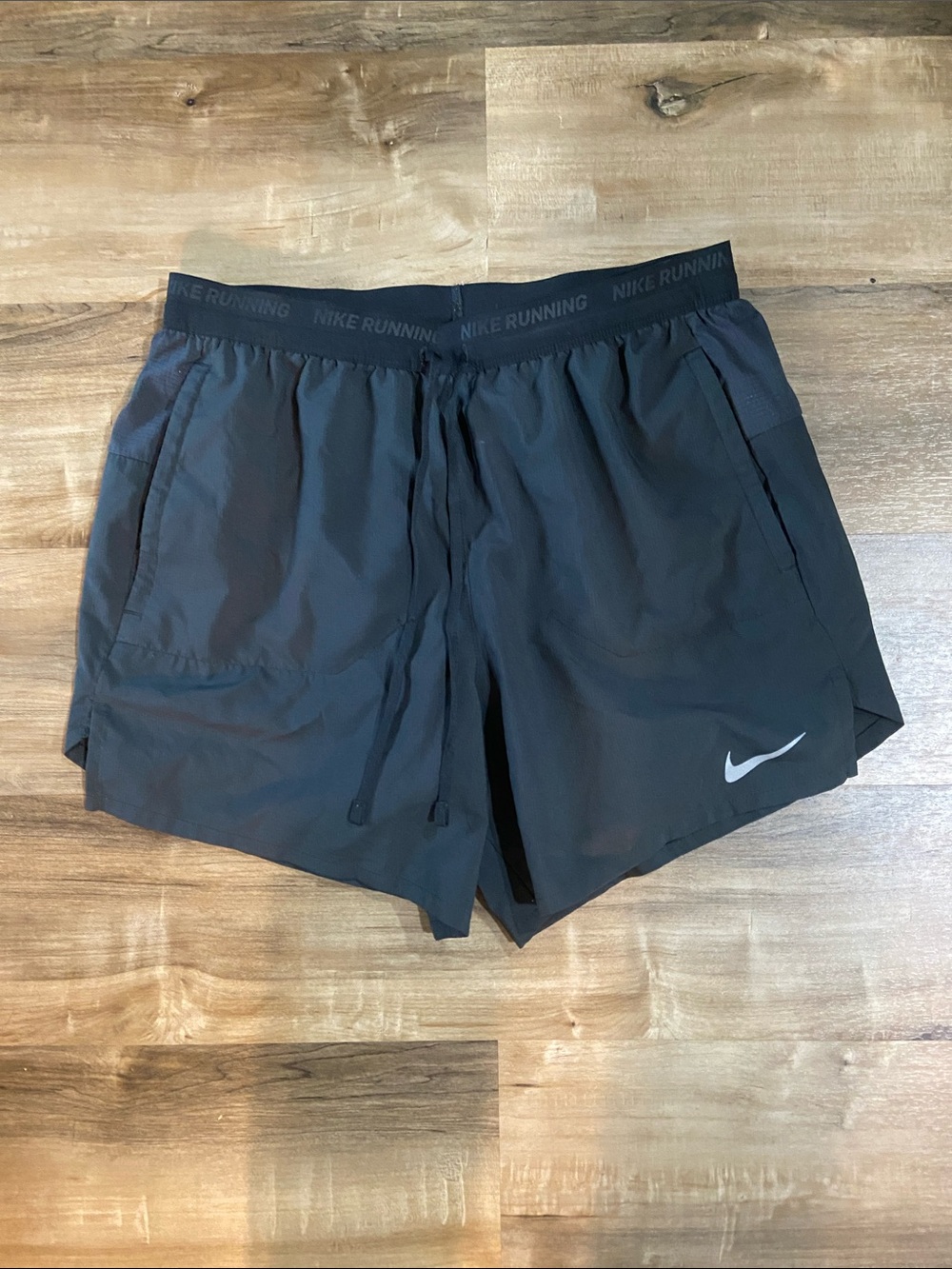 Nike Black Men’s Running Shorts with Reflective Swoosh